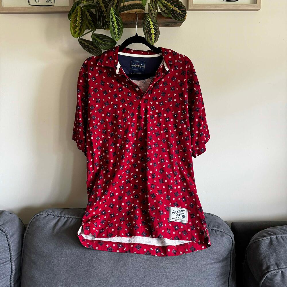 Vintage The Arrow Company Red Mens Shirt